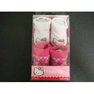 Hello Kitty Booties Girl Baby Infant with Hello Kitty Sign Sock 2 Pair 