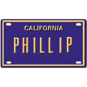   Phillip Mini Personalized California License Plate 