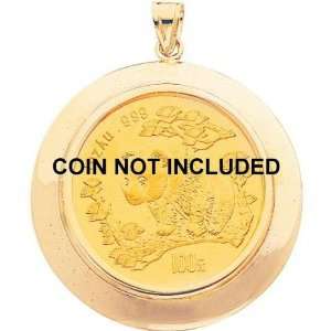    14K Yellow Gold Bezel for 1oz Chinese Panda Coin E: Jewelry
