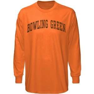 NCAA Bowling Green State Falcons Orange Vertical Arch Long Sleeve T 