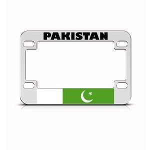 Pakistan Flag Metal Motorcycle Bike license plate frame Tag Holder