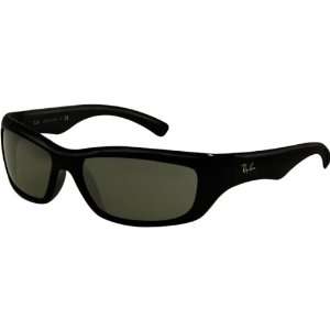 Ray Ban RB4160 Highstreet Sunglasses   Black Frame w/ Crystal Green G 