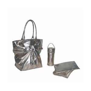    Silver Metallic Ultimate Diaper Bag / Tote by Kalencom Baby
