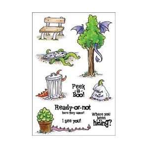  Unmounted Red Rubber Stamp Set Peek A BOO