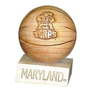  Maryland Engraved Wood Basketball
