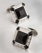 David Yurman Diamond Pave Cuff Links   