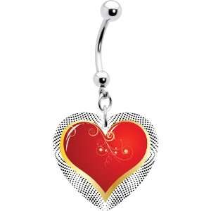  Retro Heart Valentine Belly Ring Jewelry