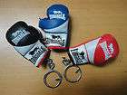   Set of 3 Boxing Glove Keyrings Black/Red/Blue Skinhead Oi Punk Ska Mod