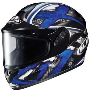 HJC CL 16 Shock Blue Snow Helmet with Dual Lens Shield   Color  Blue 