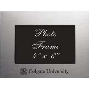 Colgate University   4x6 Brushed Metal Picture Frame   Silver