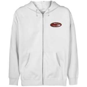  NCAA Elon Phoenix Youth White Logo Applique Full Zip Hoody 
