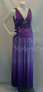 New Long Purple Lilac 2 Tone Maternity Dress Brooch Wedding LARGE 