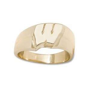 Wisconsin Badgers New Motion W 3/8 Ladies Ring (Size 6 1/2)   14KT 