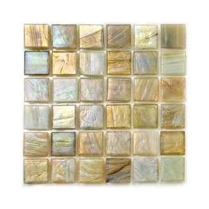  Hakatai Calliope Buttercream 0.625 x 0.625 Glass Mosaic 