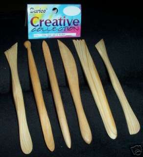 Clay Modeling Tool Set   Wood, Wooden POLYMER CLAY  