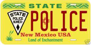 New Mexico State Police Novelty Car License Plate  