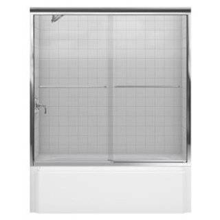  Semi Frameless Tub Shower Enclosure Clear Glass , Antique 