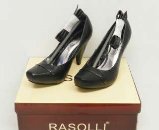 Rasolli Womens Black Ankle Strap Classic Pump Sizes 7 9  