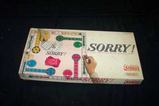 Vtg 1964 SORRY Board Game Parker Brothers COMPLETE Very Good  