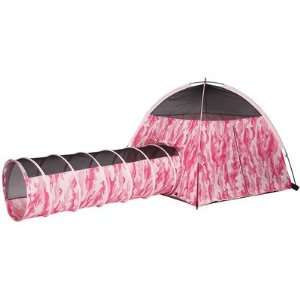   Pacific Play Tents Pink Camo Tent and Tunnel Set 30470: Toys & Games