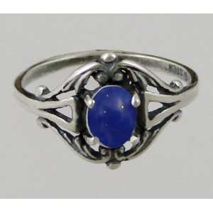   Filigree Ring Featuring a Beautiful Lapis Lazuli Gemstone: Jewelry