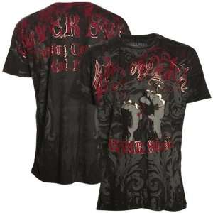 Silver Star Black Victory or Death Premium T shirt: Sports 