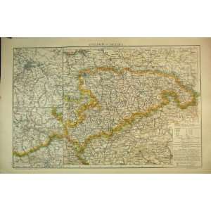  1893 Map Kingdom Saxony Dresden Switzerland: Home 