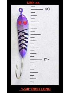GRAND DADDY *DE* ICE JIGS *#6 HOOK *1/8TH OZ HANDMADE AND PAINTED IN 