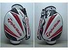 NEW 2011 TAYLORMADE R11 TMX GOLF STAFF CART BAG WHITE/RED w/REMOVABLE 
