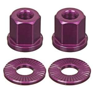 The Shadow Conspiracy Alloy BMX Bike Axle Nuts   3/8 inch   Purple 