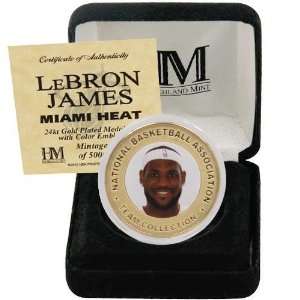  Miami Heat LeBron James 24kt Gold Coin: Sports & Outdoors