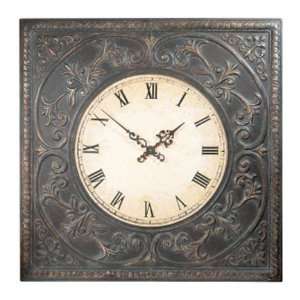   Iron Wall Clock Old World European Style Square: Home & Kitchen