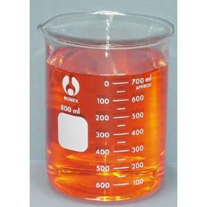 Beaker Borosilicate Glass 800mL  Industrial & Scientific