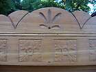 antique hand engraved wood bed 78 x 48 headboard footboard sides 