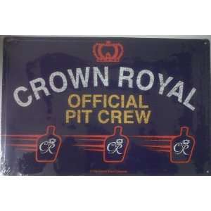  Crown Royal Offical Pit Crew Metal Sign (17 1/2 x 11 1/2 