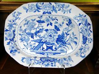 DRESDEN PORCELAIN Antique Blue and White Platter  
