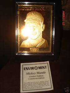 MICKEY MANTLE BRONZE CARD LIMITED NUMBERED CARD  