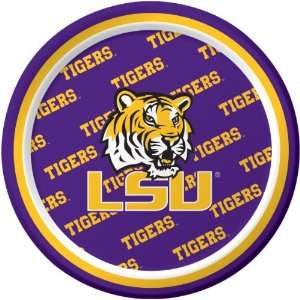   Converting LSU Tigers Dessert Paper Plates (8 Count) Toys & Games
