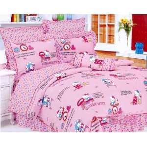  Hello Kitty Figure Bed Sheet Set Full 4pc Cover 