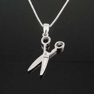 SALE SILVER PLATED Scissors PENDENT NECKLACE PC15  