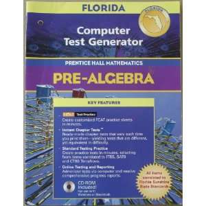  Computer Test Generator CD ROM (Pre Algebra Prentice Hall 