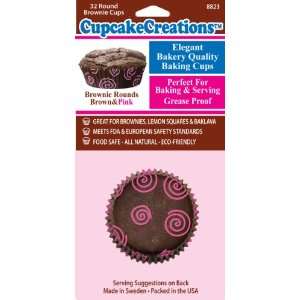  Brownie Baking Cups 32/Pkg Brown & Pink