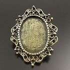 20pcs Antique Style Bronze Tone Cameo Setting (inner 18*14mm) Brooch 