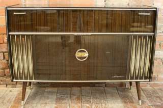   English 1960s Arkansas Deluxe Blaupunkt Gramophone Cabinet  