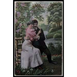  1908 Romantic Couple Postcard 