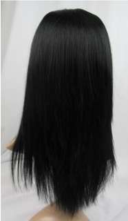   24 French Full Lace Wig India Remi YAKI Straight Human Hair~  