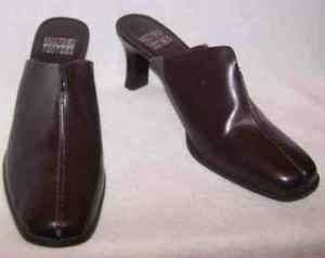 MOOTSIES TOOTSIES Slide, 3 heel shoes * Brown * Sz 10 New Cond  
