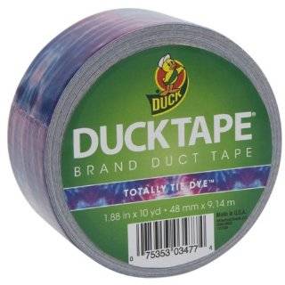   88 Inch by 10 Yard Printed Duct Tape, Totally Tie Dye, Purple