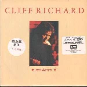  TWO HEARTS 7 INCH (7 VINYL 45) UK EMI 1988 CLIFF RICHARD Music