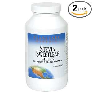  Planetary Herbals Stevia Sweetleaf with FOS, 8 Ounce (Pack 